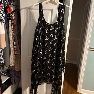 Opening Ceremony Sleeveless black “handkerchief” style dress